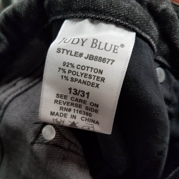 Judy Blue Jeans Black Womens 13/31 Straight Fit High Rise Stretch Denim JB88677 - Picture 10 of 10